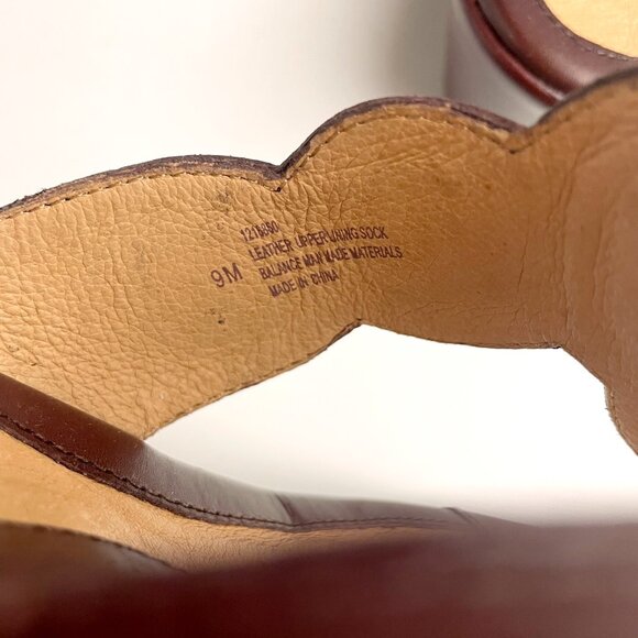Söfft brown leather wedge sandals size 9M - Picture 10 of 10